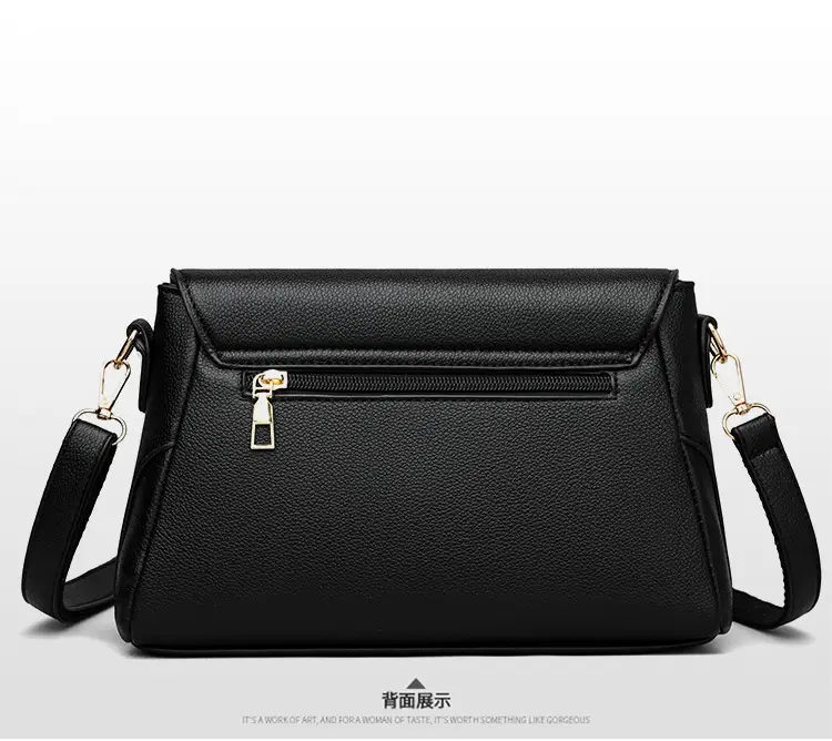 Black Embossed Leather Crossbody Bag for Women — feature 19