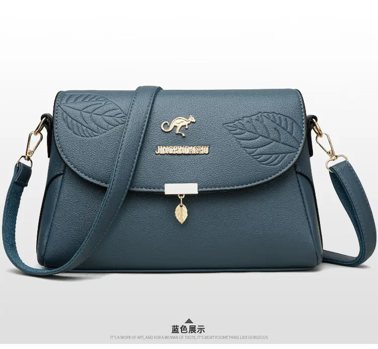 Black Embossed Leather Crossbody Bag for Women — feature 24