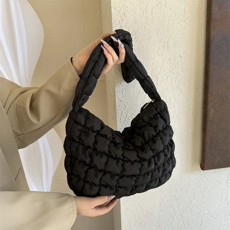 Blue Quilted Shoulder Bag for Women 2023 - Image 7