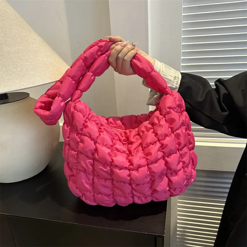 Blue Quilted Shoulder Bag for Women 2023 - Image 9
