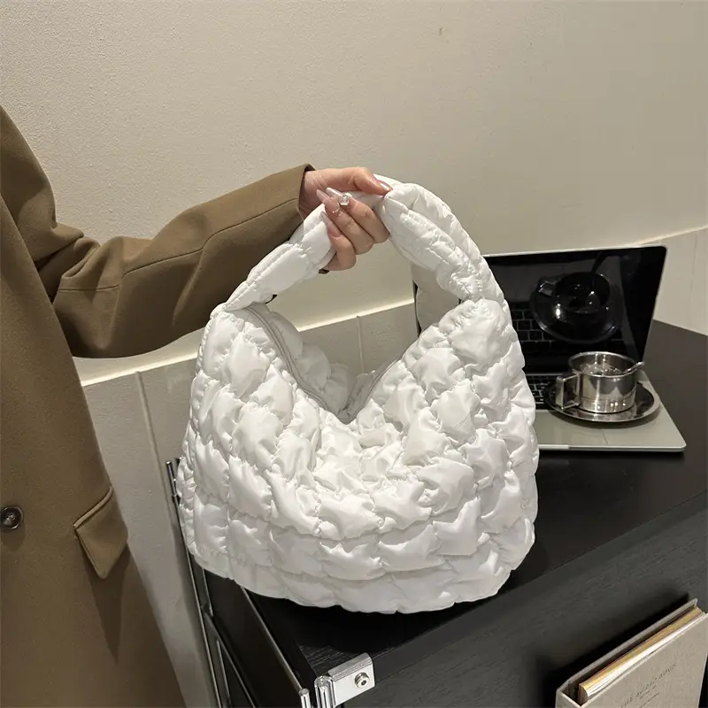 Blue Quilted Shoulder Bag for Women 2023 - Image 10