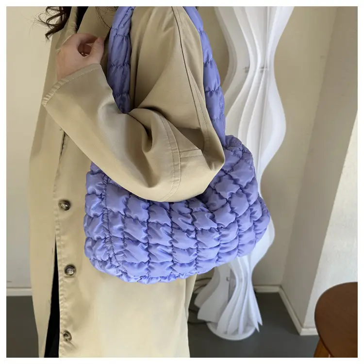 Blue Quilted Shoulder Bag for Women 2023 — feature 11
