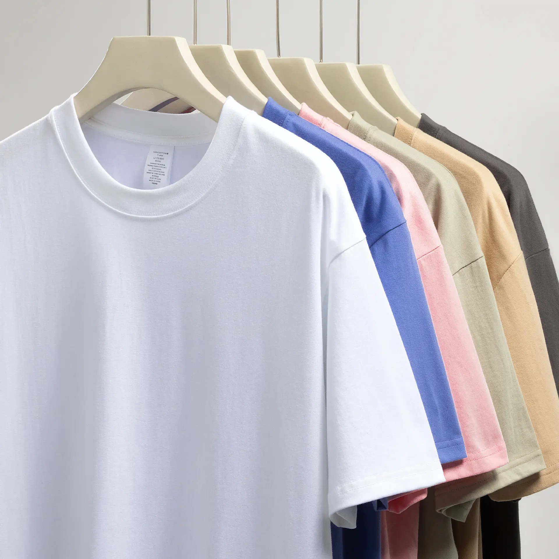 Women Cotton Grey T-Shirt Loose Fit Short Sleeve - Image 41