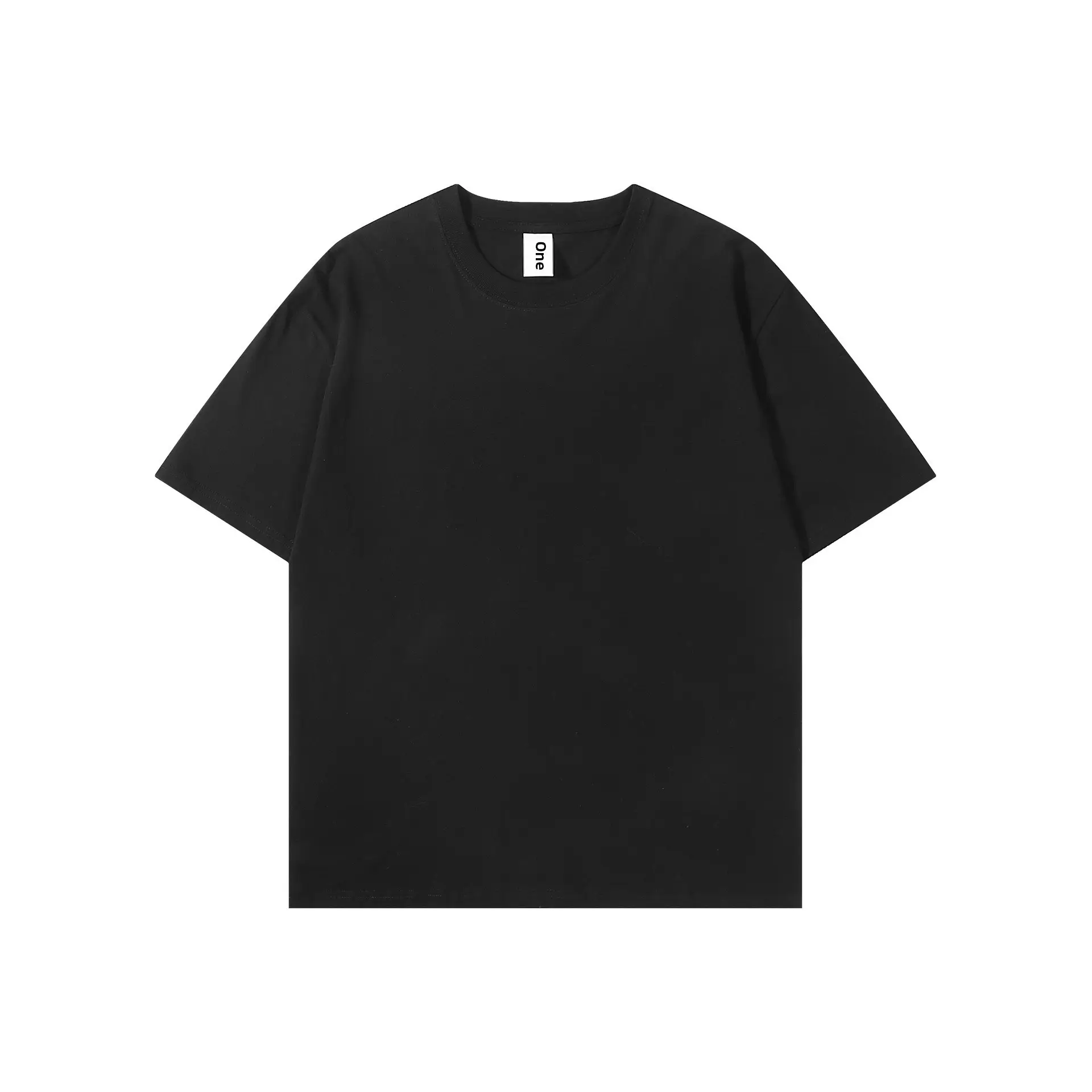 Women Cotton Grey T-Shirt Loose Fit Short Sleeve - Image 3