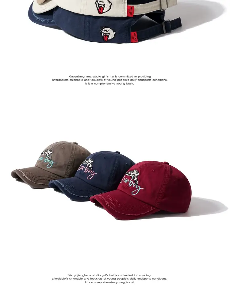 Women Cowboy Embroidered Cap Blue — feature 3