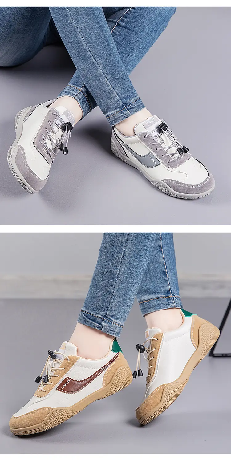 Women's 2025 Spring Sneakers White Grey Comfortable Casual — feature 15
