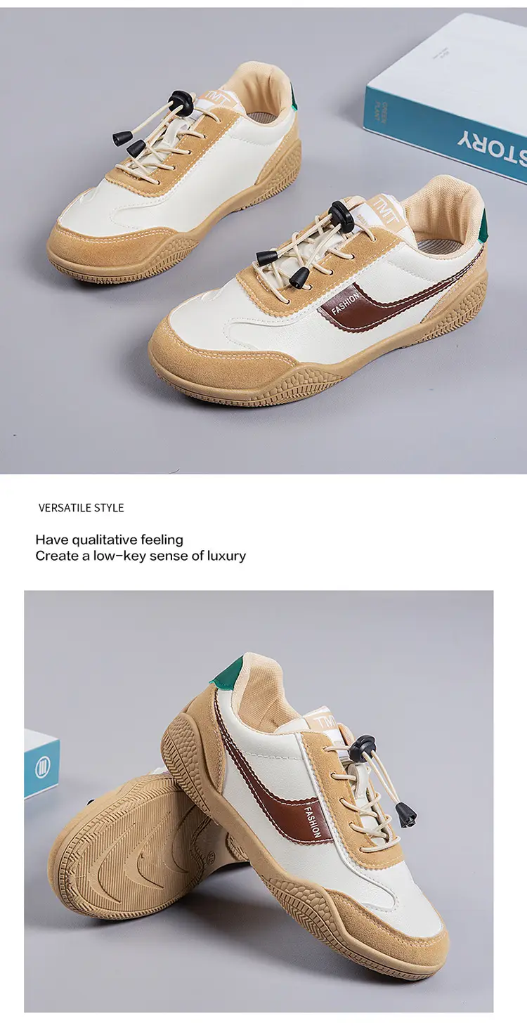 Women's 2025 Spring Sneakers White Grey Comfortable Casual — feature 19