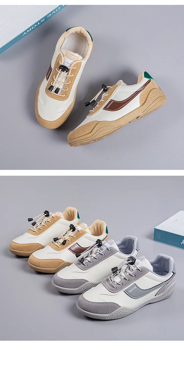 Women's 2025 Spring Sneakers White Grey Comfortable Casual — feature 20