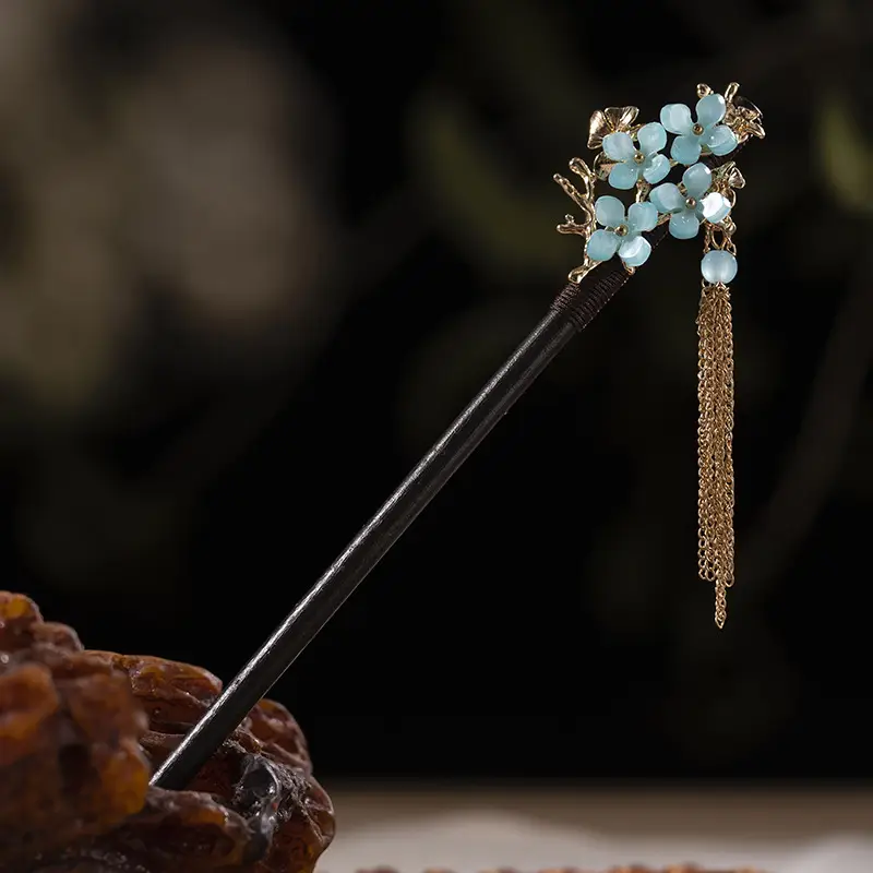 Elegant Ebony Hairpin Tassel for Women - Image 51