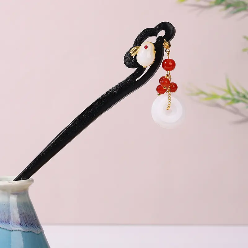 Elegant Ebony Hairpin Tassel for Women - Image 70