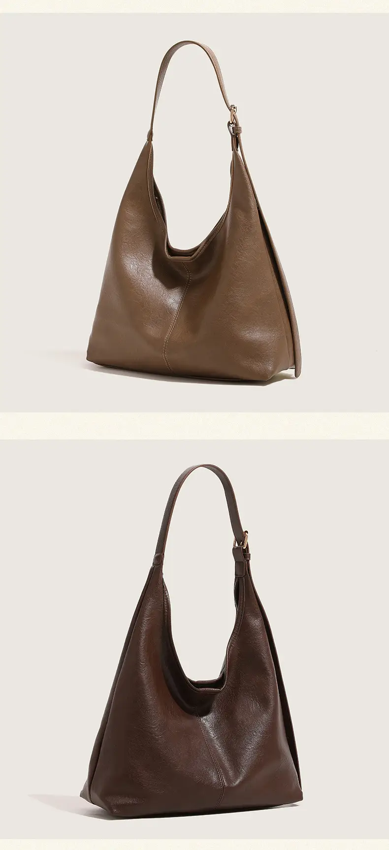 Retro Brown PU Shoulder Bag for Women — feature 12