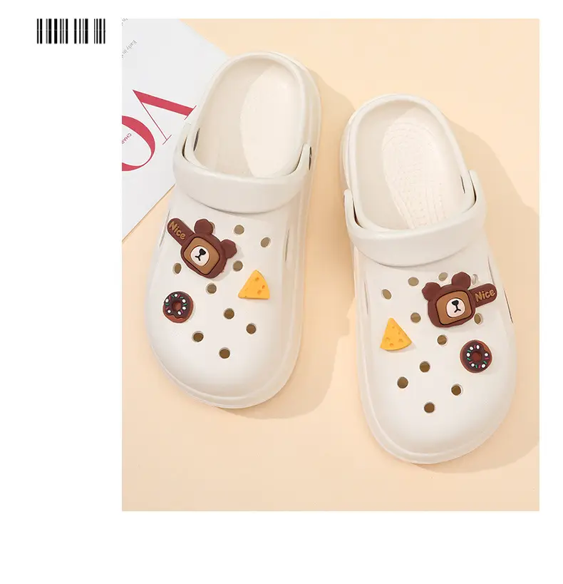 Summer new women's hole shoes thick bottom non-slip wear-resistant fashion casual outdoor beach closed toe slippers factory direct sales — feature 16