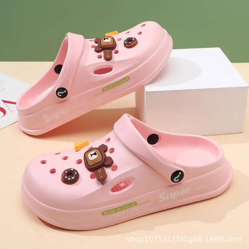 Summer new women's hole shoes thick bottom non-slip wear-resistant fashion casual outdoor beach closed toe slippers factory direct sales - Image 3