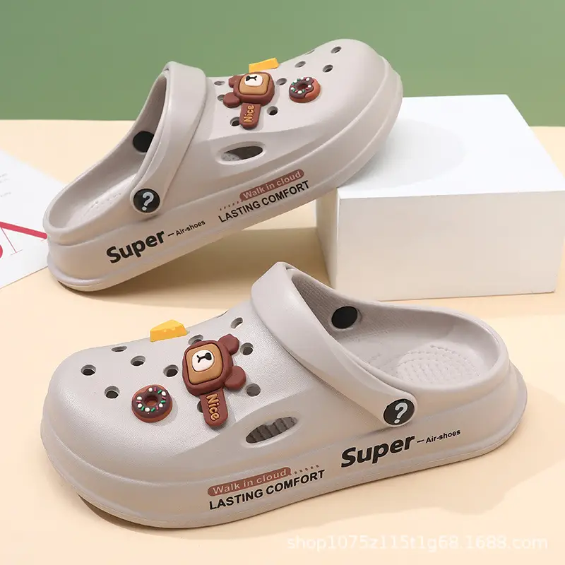 Summer new women's hole shoes thick bottom non-slip wear-resistant fashion casual outdoor beach closed toe slippers factory direct sales - Image 4