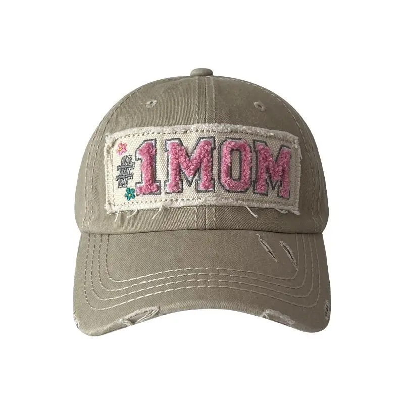 Women Baseball Cap Pink Letter Wide Brim Deep Peaked - Image 11