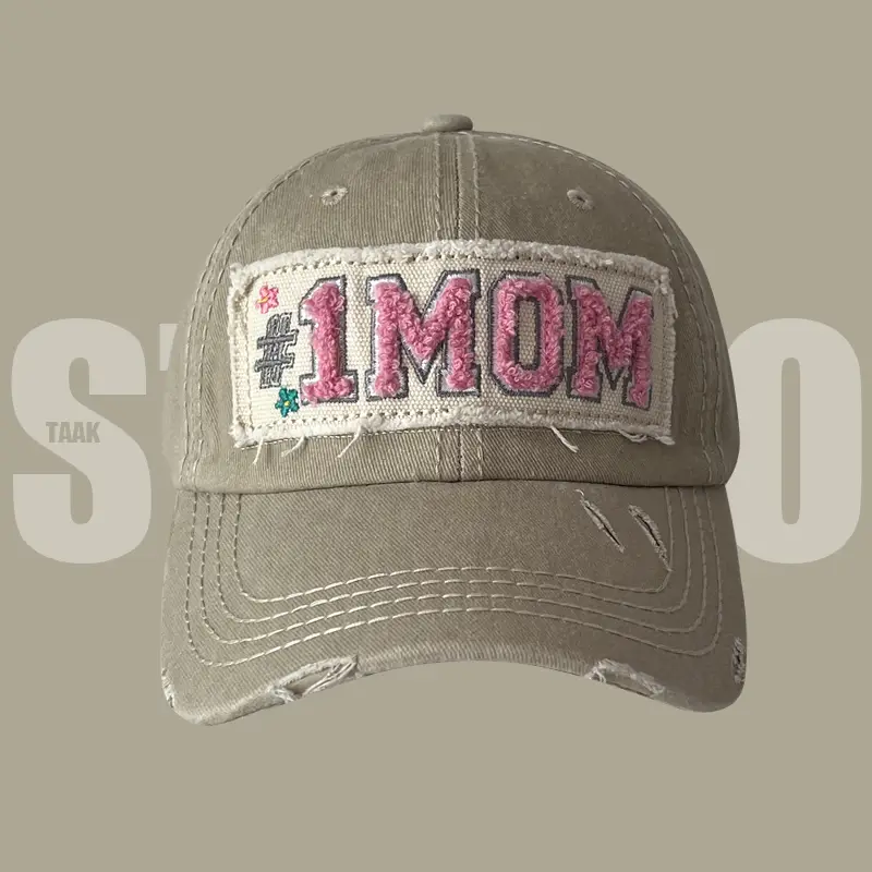 Women Baseball Cap Pink Letter Wide Brim Deep Peaked - Image 5