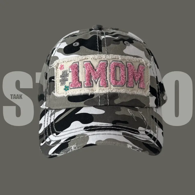 Women Baseball Cap Pink Letter Wide Brim Deep Peaked - Image 6