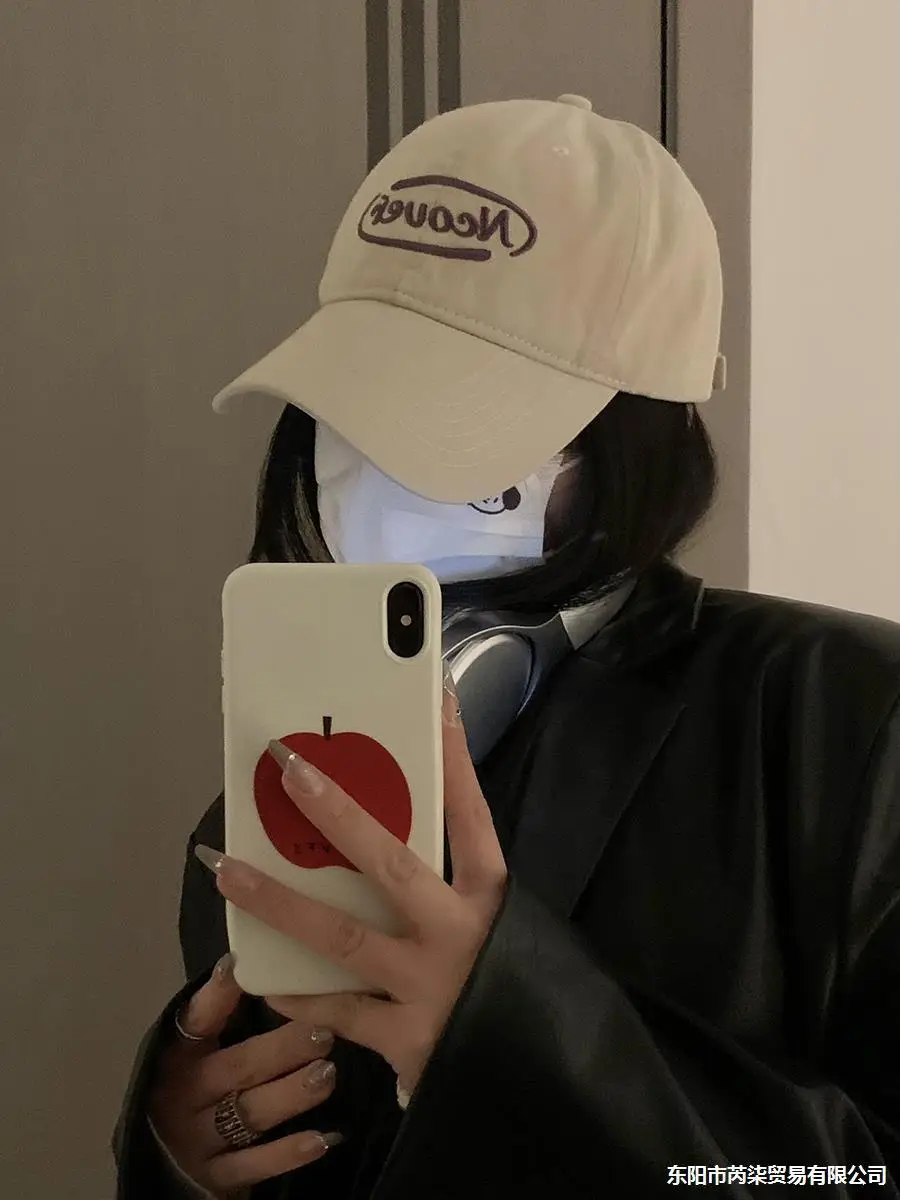 Women's Letter Embroidered Beige Cap Winter Casual - Image 8