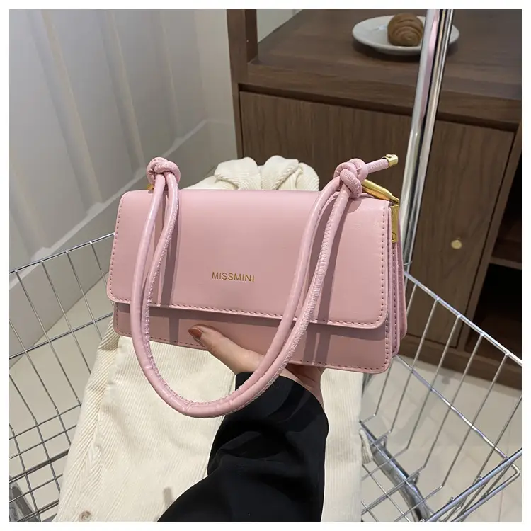 Pink Crossbody Bag for Women with Tassel Handle - Image 4