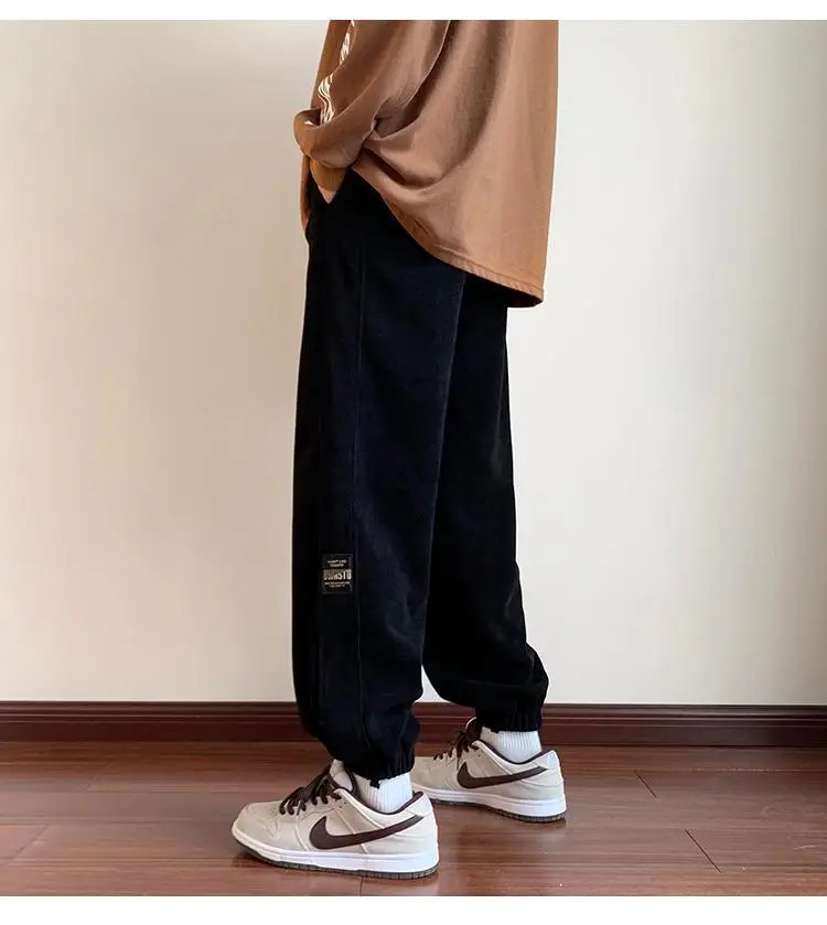 Men Fleece Lined Hip Hop Sweatpants Dark Grey — feature 6