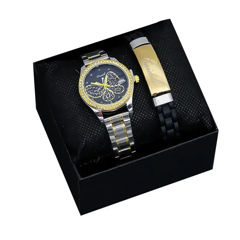 Women's Butterfly Design Quartz Watch Gold Bracelet