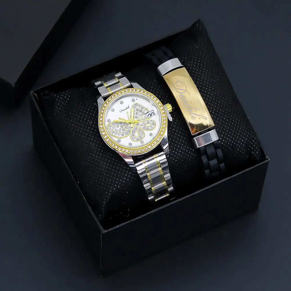 Women's Butterfly Design Quartz Watch Gold Bracelet — feature 4