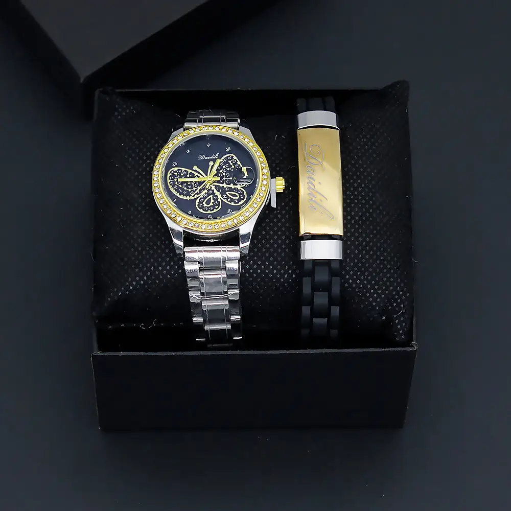 Women's Butterfly Design Quartz Watch Gold Bracelet — feature 9