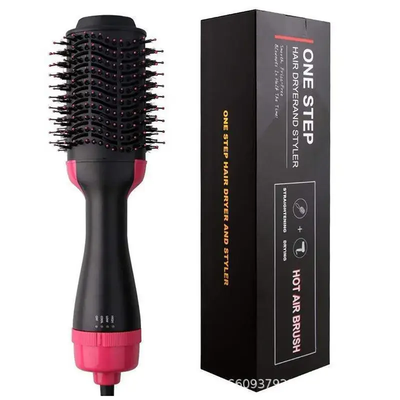 Hot Air Hair Straightener with Pink Brush & Negative Ion Technology - Image 4