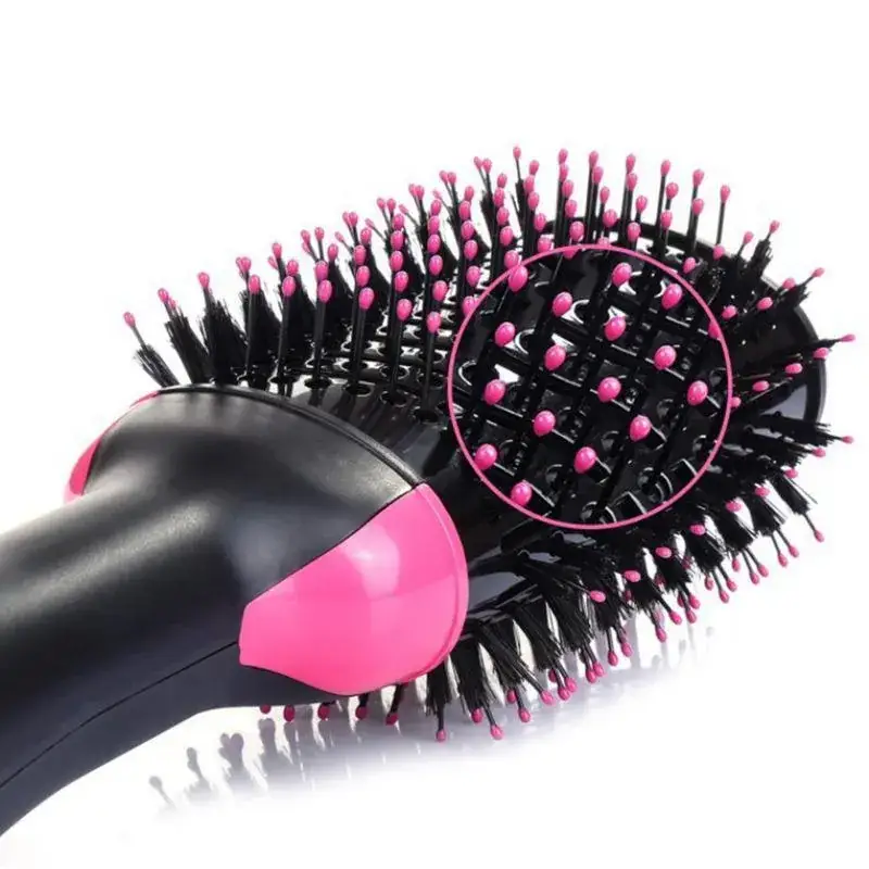 Hot Air Hair Straightener with Pink Brush & Negative Ion Technology - Image 5