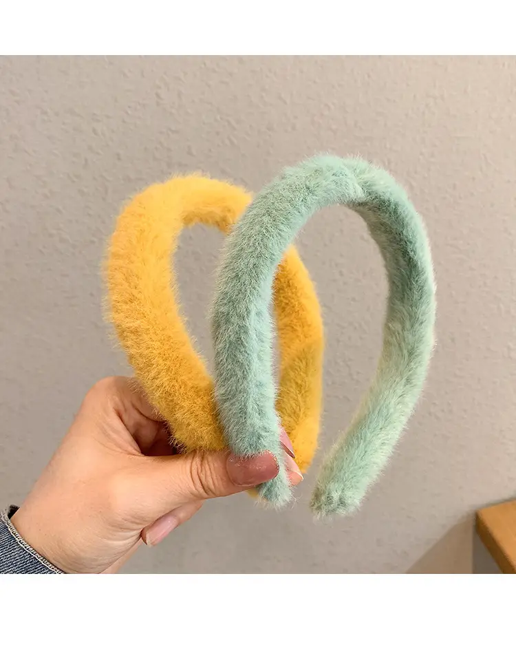 Candy Color Furry Headband for Women Winter Use — feature 7