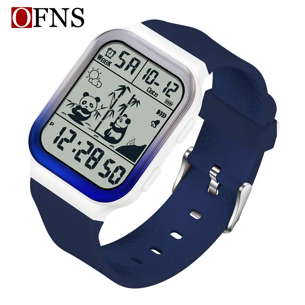 Ofns Multifunctional Sports Watch for Men Women Panda Pattern Large Screen Alarm Clock - Image 8