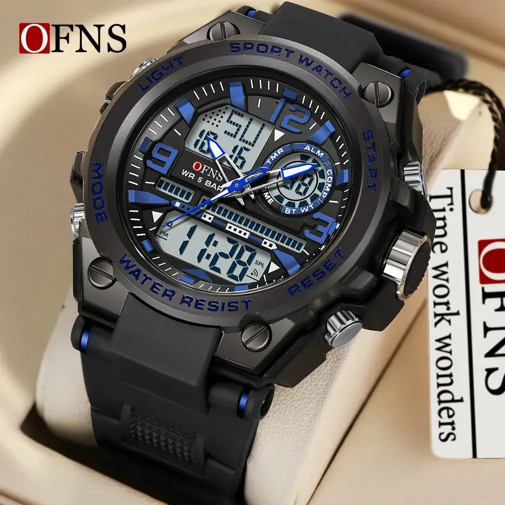 Men's Waterproof Digital Alarm Clock Watch Green - Image 6