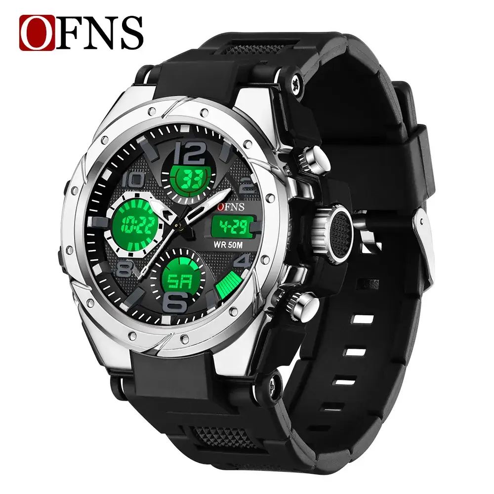 Ofns Tactical Multi-Function Chronograph Watch Black Waterproof - Image 5