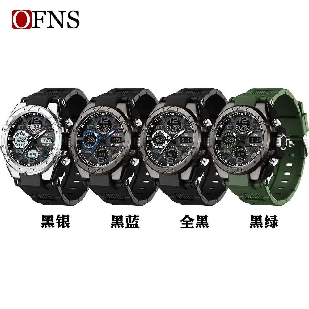 Ofns Tactical Multi-Function Chronograph Watch Black Waterproof - Image 8