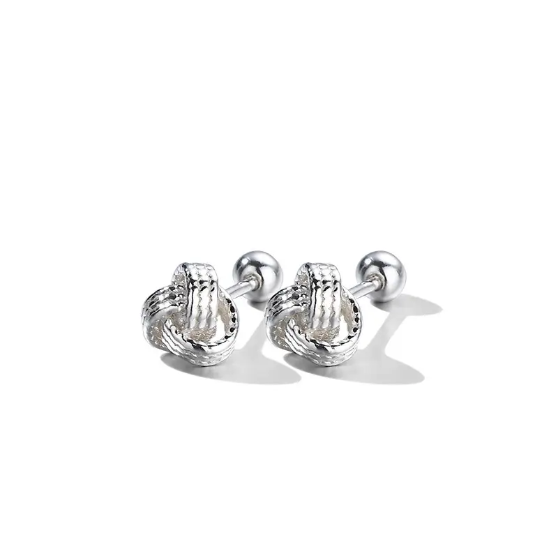 S925 Silver Korean Earrings Double Screw On - Image 2