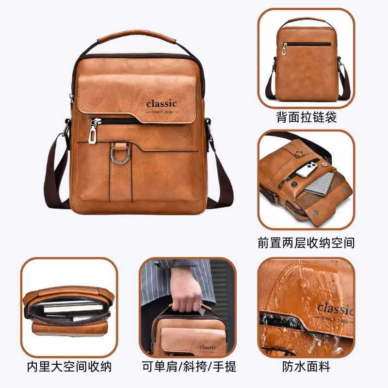 Waterproof Men's Crossbody Shoulder Bag Large Capacity - Image 12