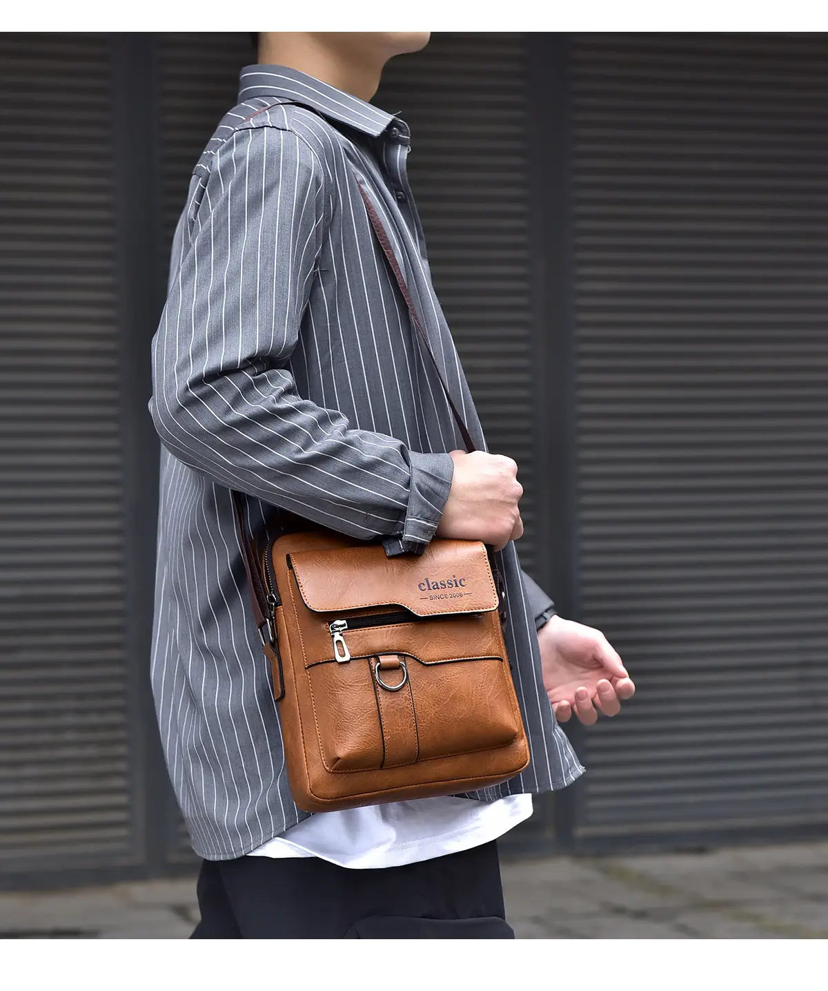 Waterproof Men's Crossbody Shoulder Bag Large Capacity — feature 21