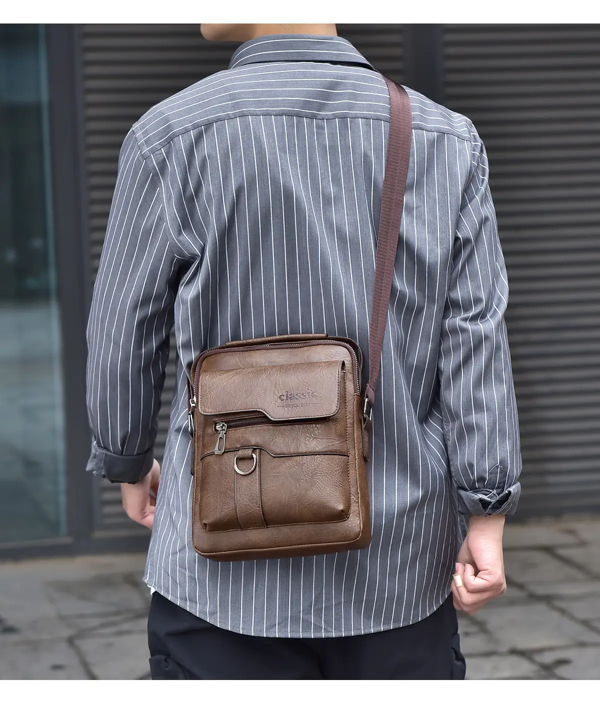 Waterproof Men's Crossbody Shoulder Bag Large Capacity — feature 24