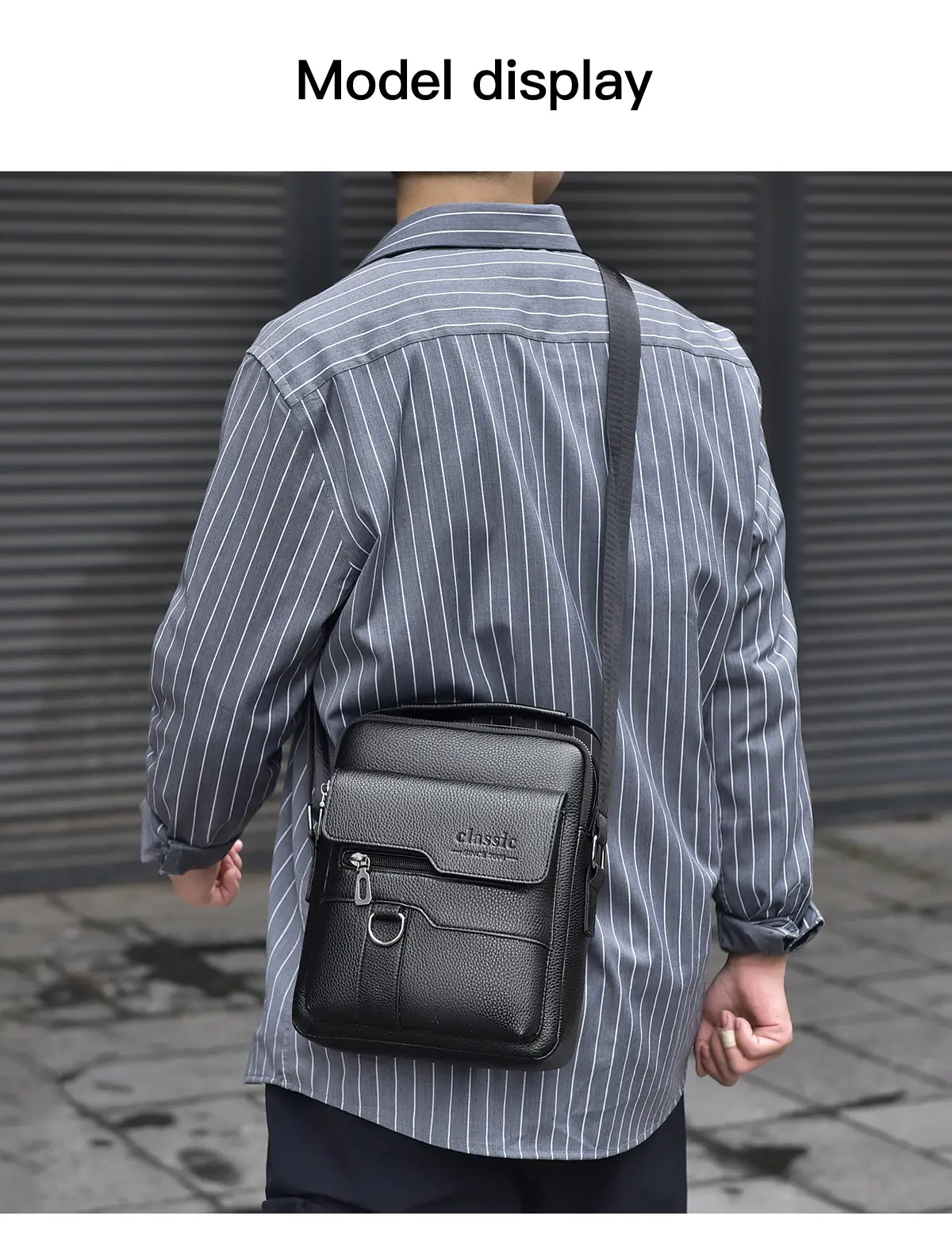 Waterproof Men's Crossbody Shoulder Bag Large Capacity — feature 25