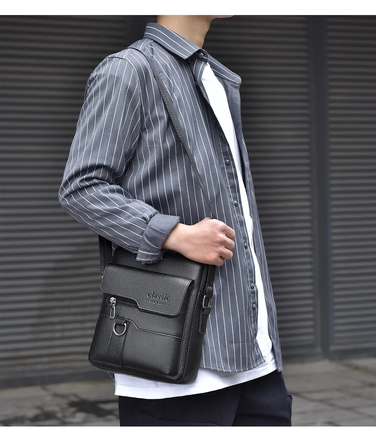 Waterproof Men's Crossbody Shoulder Bag Large Capacity — feature 26