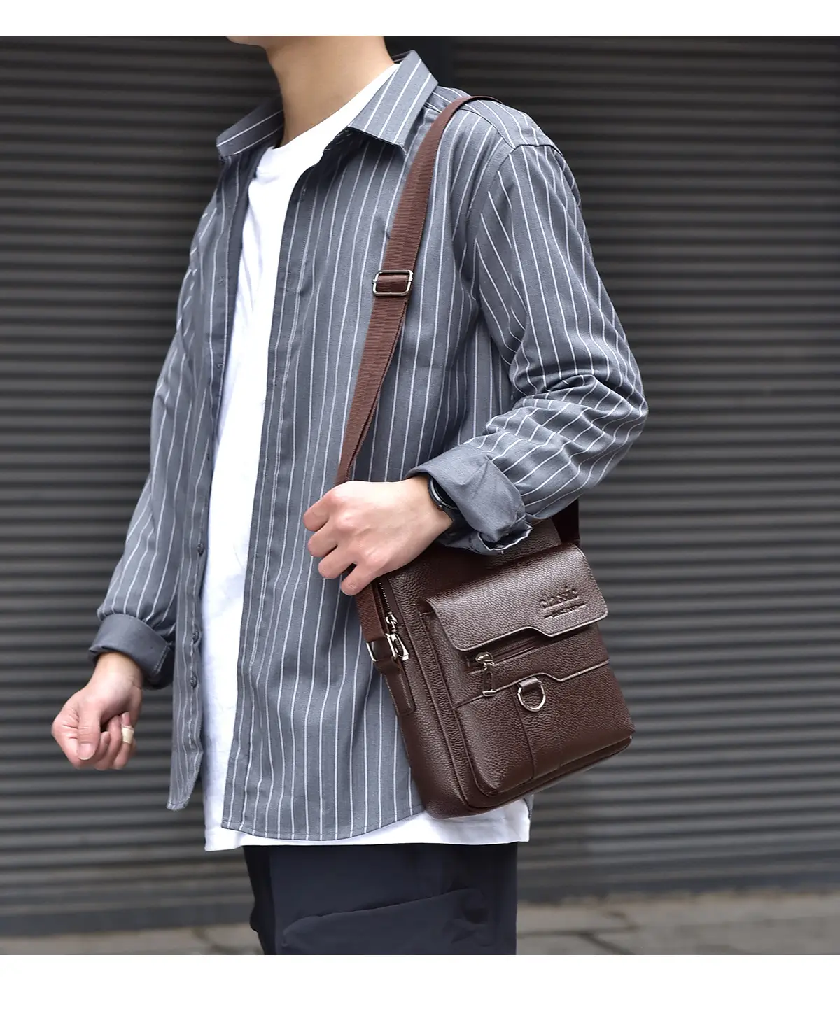 Waterproof Men's Crossbody Shoulder Bag Large Capacity — feature 29