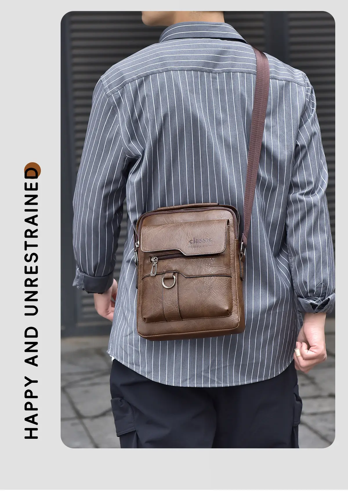 Waterproof Men's Crossbody Shoulder Bag Large Capacity — feature 6