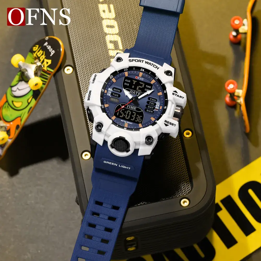 Dual Display Sports Watch with Luminous Design - Image 5