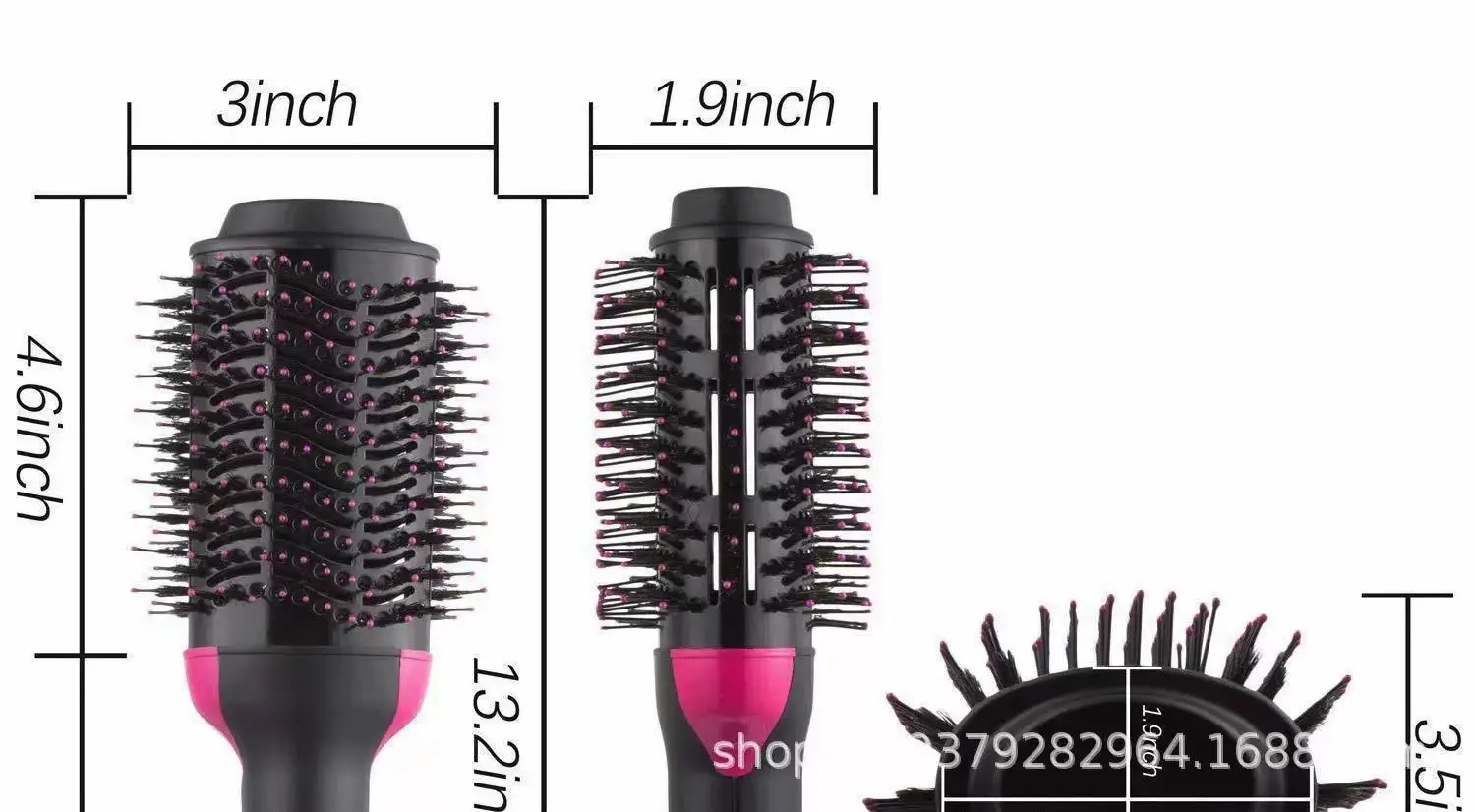 Cross-border Dual-use Hair Brush Black Pink — feature 10