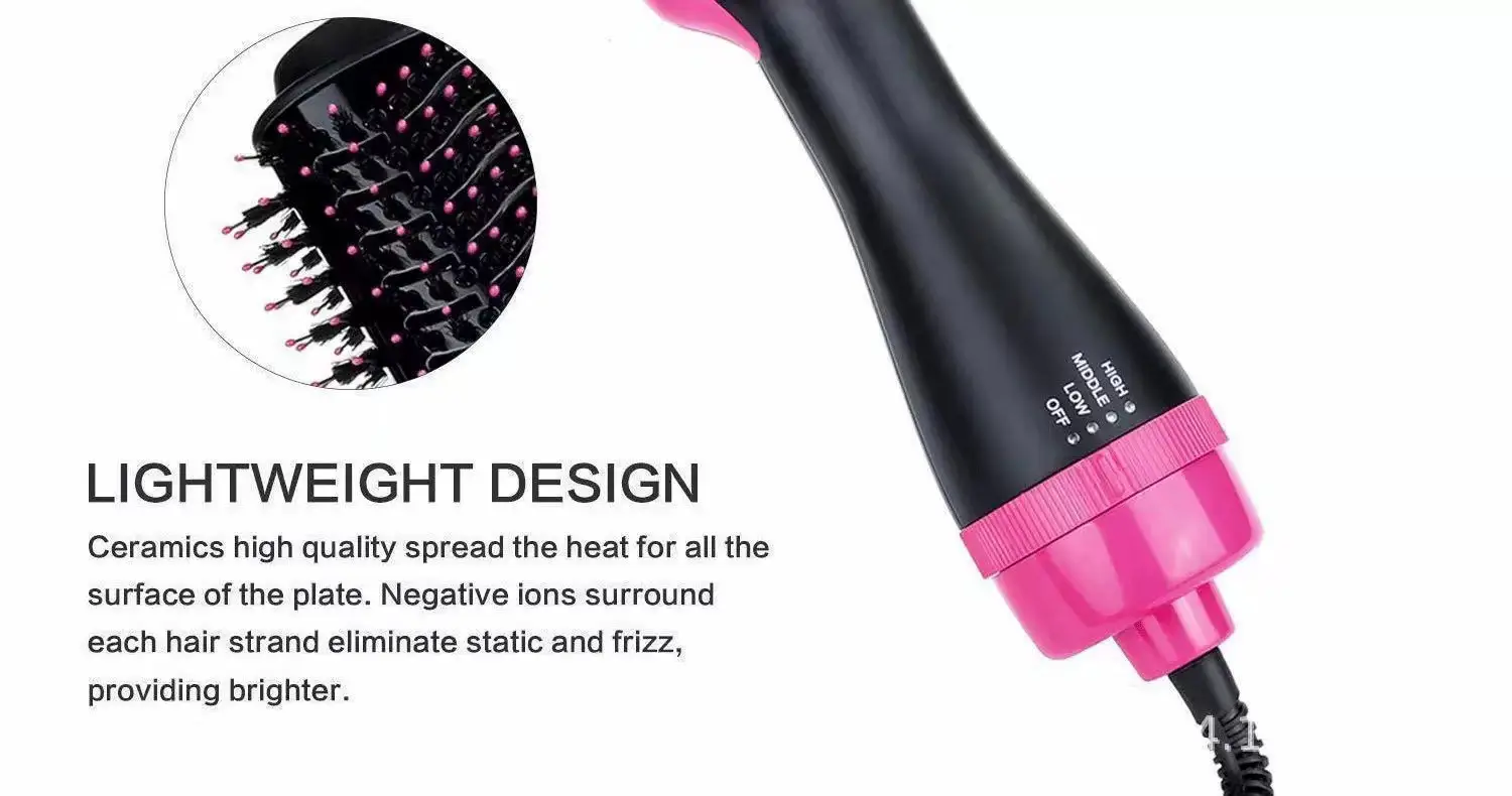 Cross-border Dual-use Hair Brush Black Pink — feature 13