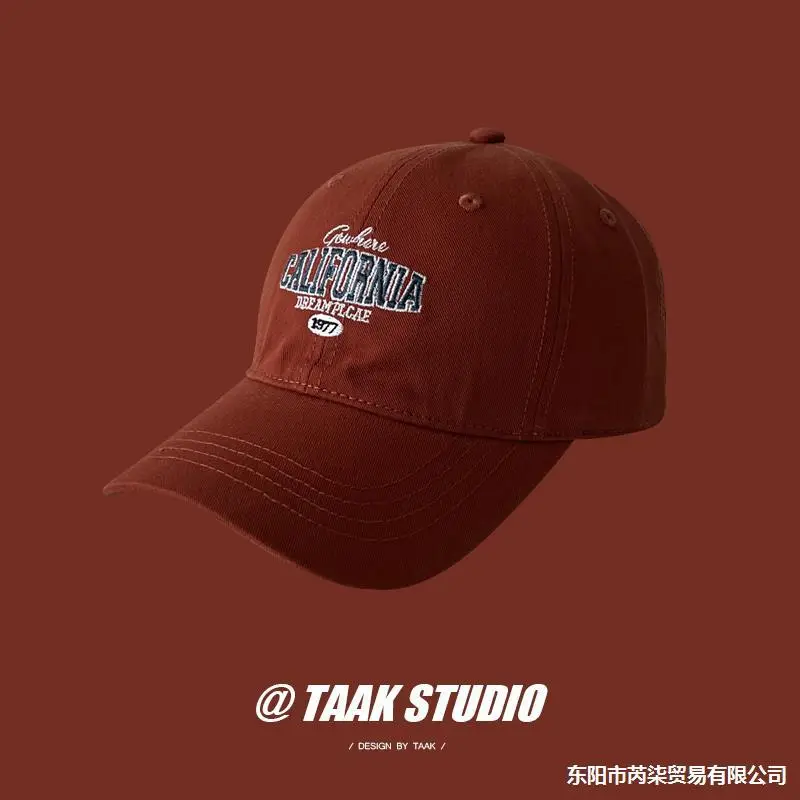 Women's American Retro Wine Red Baseball Cap 2024 - Image 9