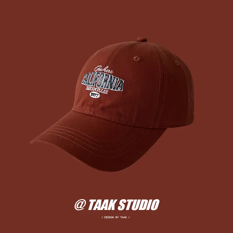 Women's American Retro Wine Red Baseball Cap 2024 - Image 5