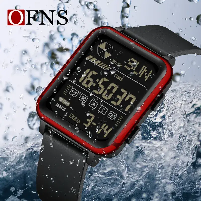 Ofns Digital Sports Watch Black Large Screen - Image 7