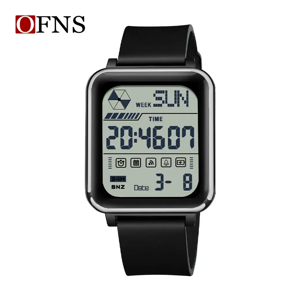Ofns Digital Sports Watch Black Large Screen - Image 2