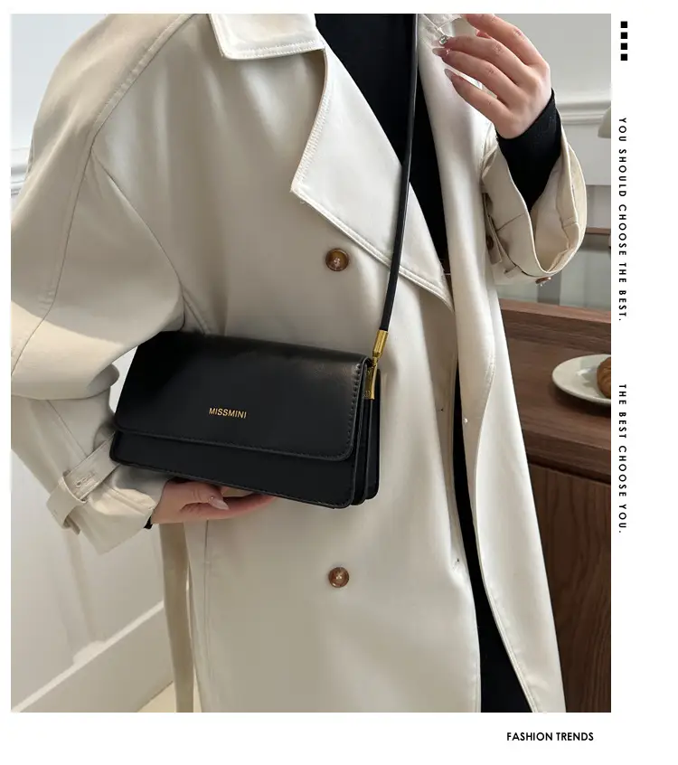 Women's Beige Shoulder Messenger Bag with Gold Handles — feature 1